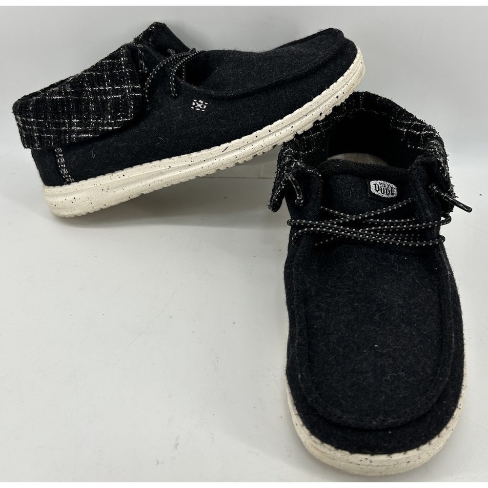 Hey Dude‎ Wendy Fold Boot Slip On Comfort Shoes Black Youth Size 5